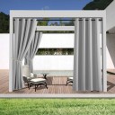 Venkovní závěs vodotěsný pro soukromí s očky nahoře rozměr 132 x 274 cm na verandu pergolu chatku a terasu jako dekorace i zástěna 6