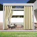 Venkovní závěs vodotěsný pro soukromí s očky nahoře rozměr 254 x 213 cm na verandu pergolu chatku a terasu jako dekorace i zástěna 2