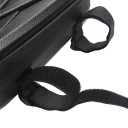 Venstre solid trekant motorcykeltaske 265x120x70mm vandtæt elcykel sidetaske multifunktionel hængepose EVA PU materiale 3