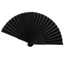 Ventaglio pieghevole in bambù e tessuto Nero Aspetto semplice ed elegante Dimensioni 38 x 21 cm Per rinfrescarsi nei caldi giorni estivi 1