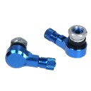 Ventil unghiular fără cameră pentru jante 2 bucăți Aliaj de aluminiu Piuliță hexagonală și inel de etanșare Capac striat Dimensiuni 4 x 2,2 4
