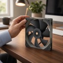 Ventilador cinzento TL-G12 120 x 120 x 25 mm com 7 lâminas e conector de 4 pinos 1500 rpm para arrefecimento de caixa de computador 4