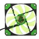 Ventilador para caja de PC 120 mm 15 LED retroiluminación Silencioso 1200 a 1300 rpm 120 x 120 x 25 mm 12 V Conector 4pin y 3pin Para refrigeración de PC 8