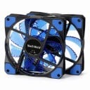 Ventilador para caja de PC 120 mm 15 LED retroiluminación Silencioso 1200 a 1300 rpm 120 x 120 x 25 mm 12 V Conector 4pin y 3pin Para refrigeración de PC 3