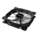 Ventilador para caja de PC TEUCER 120 mm LED retroiluminación Silencioso 1300 rpm Rodamiento hidráulico Conector grande de 4 pines 12 V Negro Para refrigeración de PC 5