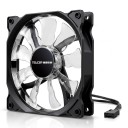 Ventilador para caja de PC TEUCER 120 mm LED retroiluminación Silencioso 1300 rpm Rodamiento hidráulico Conector grande de 4 pines 12 V Negro Para refrigeración de PC 1