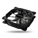Ventilador RGB de refrigeração para caixa de PC 120 x 120 x 25 mm 1300 rpm com lâminas transparentes e conector Molex 4pin 12 V na cor preta 4