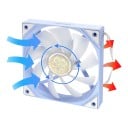 Ventilator ARGB pentru carcase de computer 120 x 120 x 25 mm cu reglare PWM 800–1800 rpm și conector 4pin de culoare albastru deschis 7