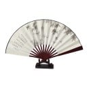 Ventilator chinezesc pliabil din mătase și bambus Pictură și caligrafie Desfăcut 60 x 33 cm Pliat 33 x 3 cm Pentru a te răcori sau ca decor 5