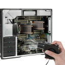 Ventilator electric manual pentru aprinderea cărbunelui la grătar cu reglare a vitezei 11,5 × 7,5 × 8,5 cm ventilator BBQ negru pentru grătar, camping și picnic 5