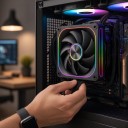 Ventilatore ARGB per case di computer 120 mm con spessore di 28 mm e lati specchiati per collegamento 3pin 5 V alla scheda madre PC 7