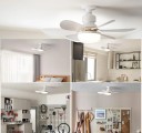 Ventilatore da soffitto con luce LED 30 W Telecomando Design moderno Funzionamento silenzioso Temperatura della luce regolabile Risparmio energetico 2