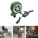 Ventilatore elettrico per griglia e fucina con regolatore di giri 22 × 18,5 × 12,5 cm struttura metallica verde per carbone e stufe 2