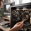 Ventilatore per PC 120 mm PWM 2150 giri/min Alta velocità con grande flusso d'aria Cuscinetto SFDB Per dissipatore CPU e computer da gioco 7