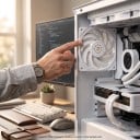 Ventilatore per PC 120 mm PWM 2150 giri/min Alta velocità con grande flusso d'aria Cuscinetto SFDB Per dissipatore CPU e computer da gioco 5
