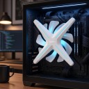 Ventilatore reversibile per case di computer 120 mm con retroilluminazione ARGB e cuscinetto FDB 12 V 1600 rpm per il raffreddamento di PC da gioco 6