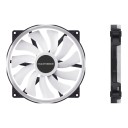 Ventilatore RGB per computer 200 x 200 x 25 mm con retroilluminazione ARGB 5 V 3pin e alimentazione 12 V di colore nero con pale bianche 2