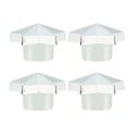 Ventilhætte i stjerneform Dekorative hætte til dækventiler Plast og kobber Blank sølvoverflade Mål 2,2 x 1,4 cm Sæt med 4 stk. 5