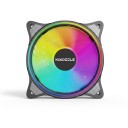 Ventoinha para caixa de PC Kimdoole RGB retroiluminação 120 x 120 x 25 mm Rolamento hidráulico 12 V 4pin 26 dB(A) Preto Para PC de jogos 6