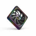 Ventoinha reversível ARGB para caixa de computador 120 mm com moldura espelhada de 28 mm e frente iluminada com conector 3pin 5 V 2