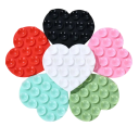 Ventosa de silicona de doble cara en forma de corazón 7 x 6,5 cm Soporte para móvil autoadhesivo para el coche Oficina y hogar Soporte decorativo 1