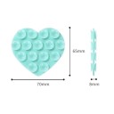 Ventosa de silicona de doble cara en forma de corazón 7 x 6,5 cm Soporte para móvil autoadhesivo para el coche Oficina y hogar Soporte decorativo 2