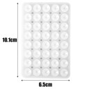 Ventouse en silicone double face 10,1 x 6,5 cm Support pour téléphone mobile Ventouse en caoutchouc pour miroir Verre Plastique Salle de bain Cuisine Maison 2
