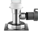 Verchroomde T-verbinding voor vloerafvoer van de wasmachine, universele slangadapter voor de vaatwasser en afvalvermaler, gravitaire spoeling 4