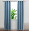 Verduisterende gordijnen bekleed met zwart TPU aan de achterkant Ondoorzichtig gordijn met ringen Gordijnen met thermische isolatie-eigenschappen Elegant ondoorzichtig gordijn 132 x 241 cm 1