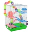 Verhoogd hok voor hamsters met tunnels en loopwiel 46 x 30 x 58 cm Rasterafstand 0,9 cm 2