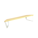 Verhoogde monitorstandaard 40 x 20 x 8 cm Metalen basis en houten blad Ergonomische computerondersteuning Opbergruimte op bureau 1