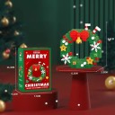 Véritable construction de Noël Couronne 6,6 x 2,3 x 6,2 cm 177 pièces Micro briques Modèle en plastique Mini construction Décoration de Noël 2