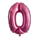 Verjaardagsballon roze met nummer 80 cm 1