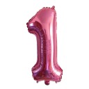 Verjaardagsballon roze met nummer 80 cm 2