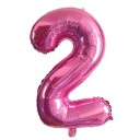 Verjaardagsballon roze met nummer 80 cm 3