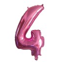 Verjaardagsballon roze met nummer 80 cm 5