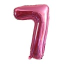 Verjaardagsballon roze met nummer 80 cm 8