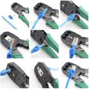 Verktygssats för nätverkskablar RJ45 RJ11 krimpverktyg tester LAN-kontakter IDC verktyg med fodral för installation 8