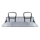 Verlengplaat voor de kofferbak van de auto 42 x 128 cm Flanellen platform met neergeklapte stoelen Bevestigingsriemen Opbergtas 1