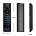 Verlichte spraakafstandsbediening 2.4G met IR en 6-assige gyroscoop Draadloze bediening USB-ontvanger 16 x 4,2 cm Smart TV Android 2