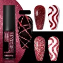 Vernis à ongles scintillant pour créer des lignes fines Vernis gel décoratif à paillettes Vernis gel longue tenue avec pinceau fin et précis 5