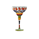 Verre à cocktail Margarita 270 ml en verre décoré coloré diamètre 11 cm hauteur 18 cm verre à cocktails margarita ou boissons mélangées 1