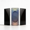 Verre trempé anti-espion pour Samsung Galaxy S25 Edge Pack de 2 pièces Protection de l'écran contre les rayures Noir Avec ouverture pour la caméra 4