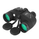 Verrekijker 10x50 met kompas en afstandsmeter BaK4 FMC optiek waterdicht 50 mm objectief richtkruis voor wandelen en navigatie 7