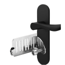 Verrou de sécurité portable pour porte avec construction en métal 81 × 29 mm barrière mécanique pour poignées de porte et protection d'entrée 2