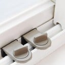 Verrou de sécurité pour fenêtre coulissante avec bouton rotatif Installation sur le rail Plastique ABS Couleur gris-brun Dimensions 6 x 3,7 x 2,3 cm 4