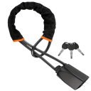 Verrou de volant 43 cm en acier inoxydable Verrouillage de sécurité par sangle avec 3 clés Protection du véhicule contre le vol 8