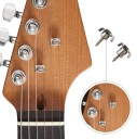 Verrou métallique en forme de papillon pour tête de cordes avec colonne ronde Pièce de rechange pour guitare électrique ST SQ TL Support de cordes sur la tête 2