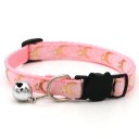 Verstelbare kattenhalsband met sterren en manen 23 cm Veiligheidsgesp Belhangertje Comfortabel dun ontwerp 5