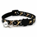 Verstelbare kattenhalsband met sterren en manen 23 cm Veiligheidsgesp Belhangertje Comfortabel dun ontwerp 3